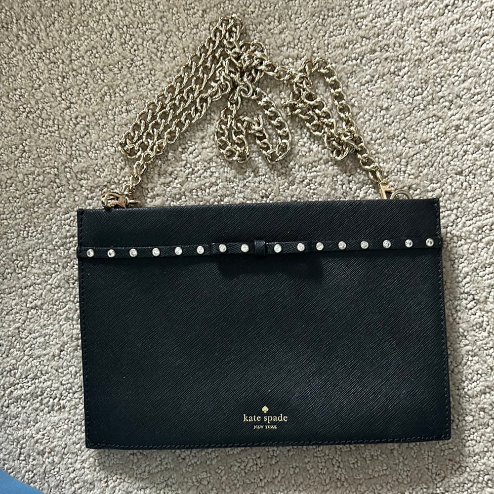 Kate, spade leather purse with a chain